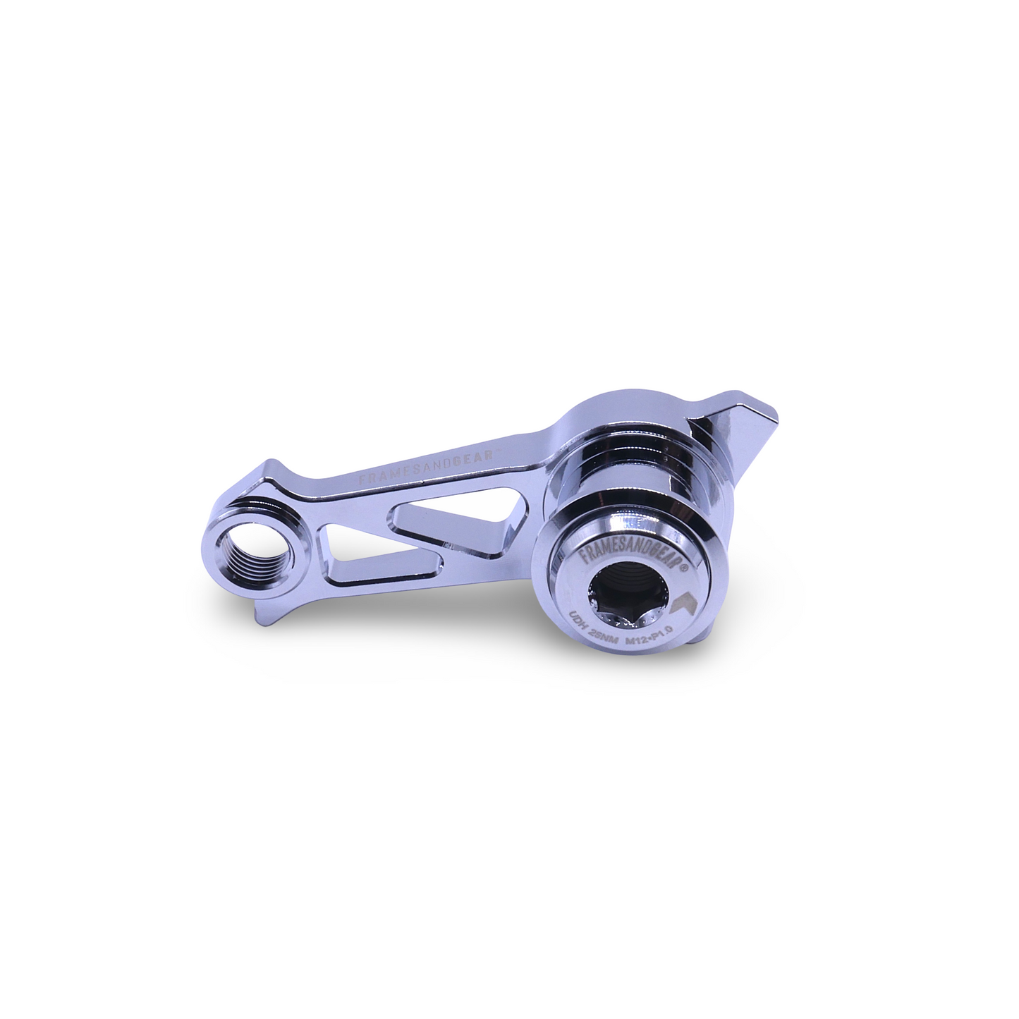Framesandgear Disc Brake Direct Derailleur Hanger for UDH Systems (Shimano Shifting) Chrome