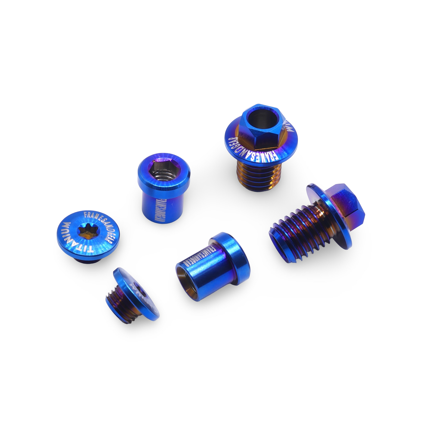 Framesandgear blue titanium bolts for Shimano Dura Ace R9270 calipers