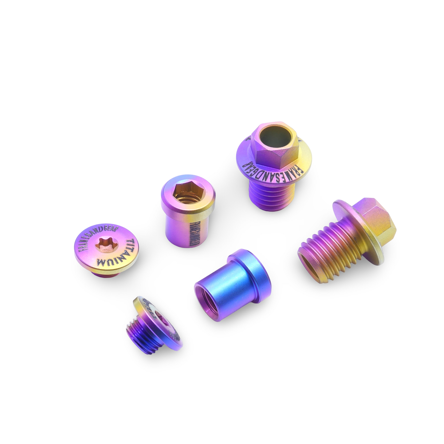 Framesandgear trout color titanium bolts for Shimano Dura Ace