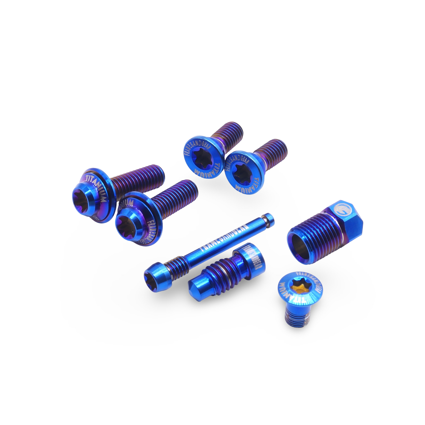 Lightweight titanium bolts for Shimano R9270 disc brakes