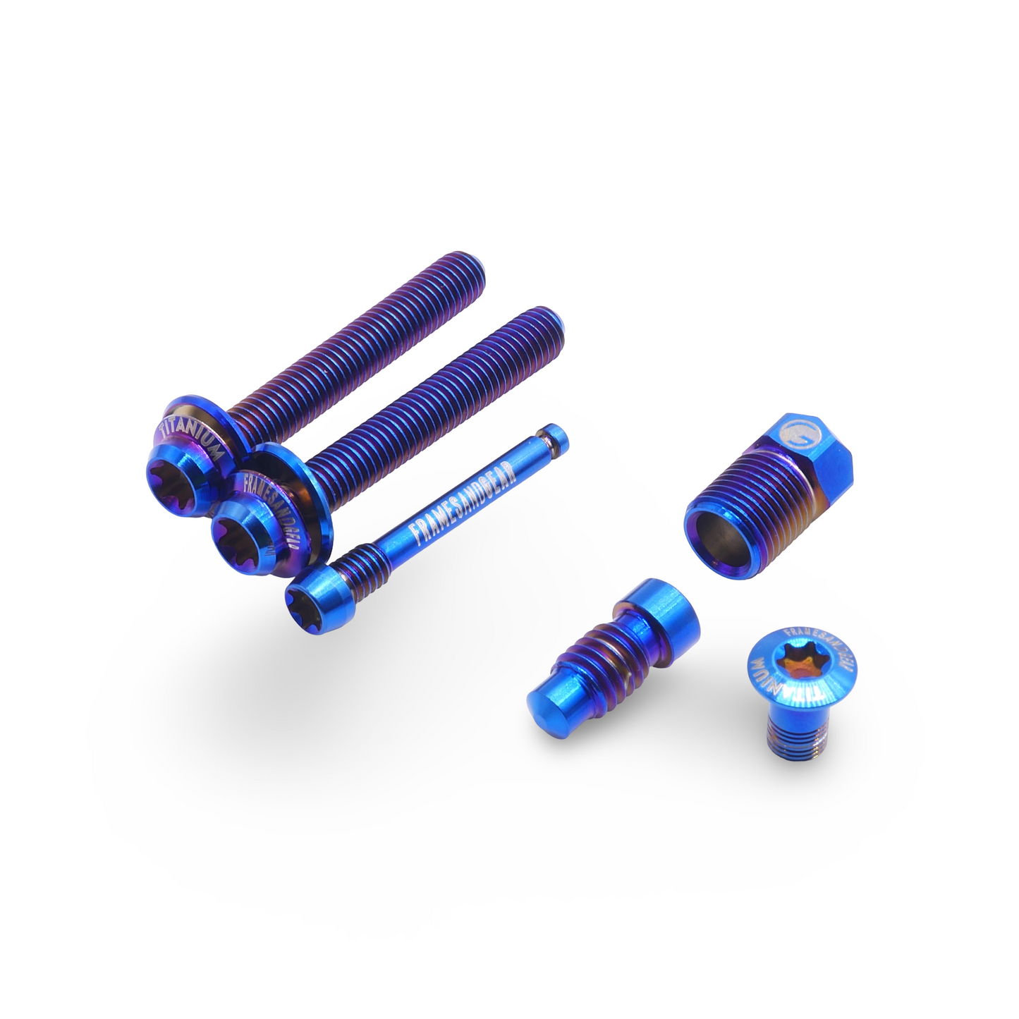 Blue titanium lever bolts for Shimano R9270 brake system