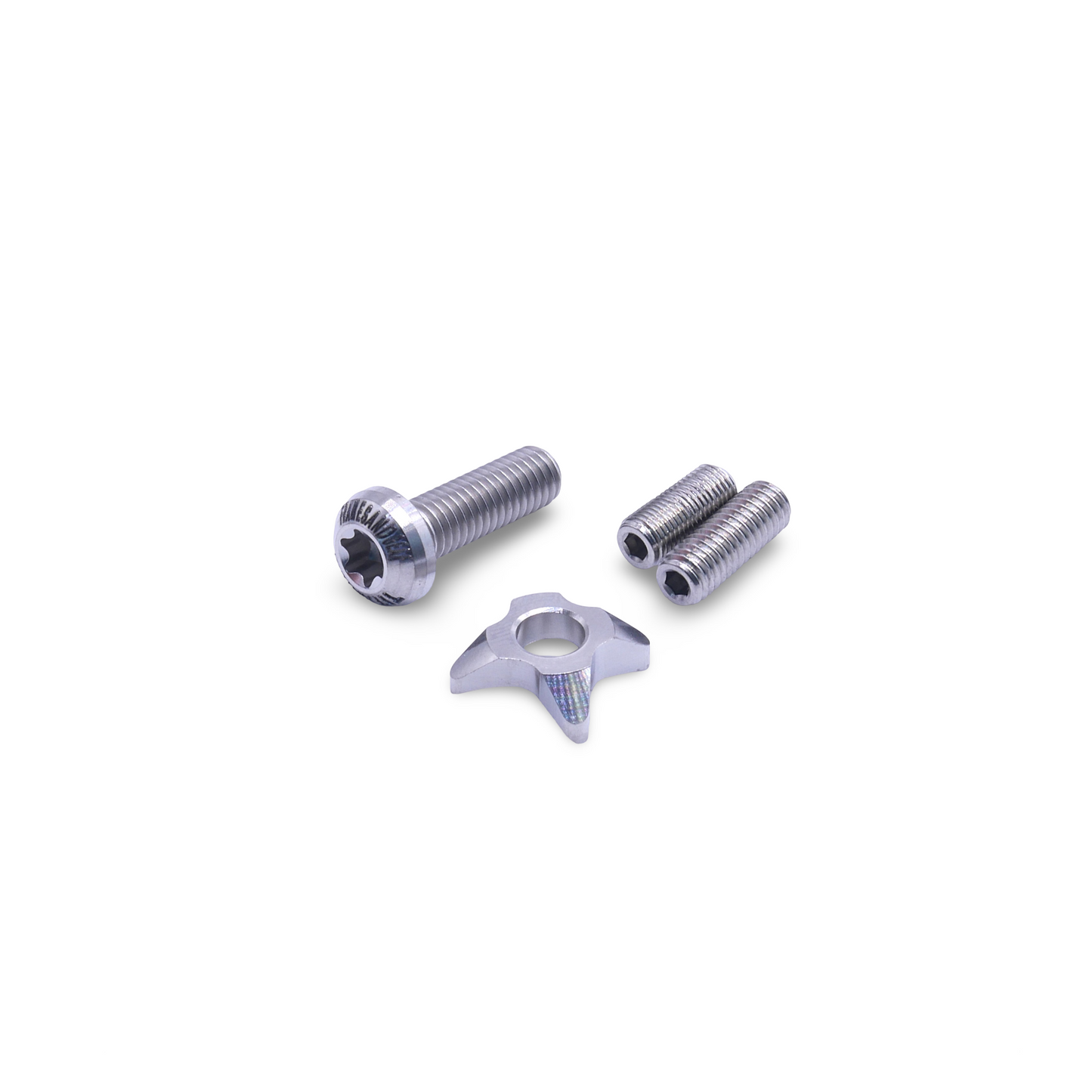 Crank bolts in silver titanium for SRAM RED AXS