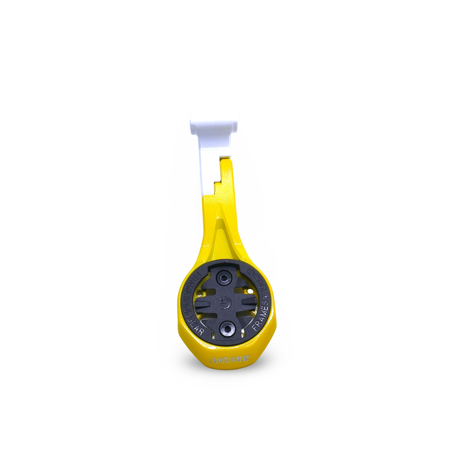 Framesandgear Aero Computer Mount for CC.01 White Neon Yellow