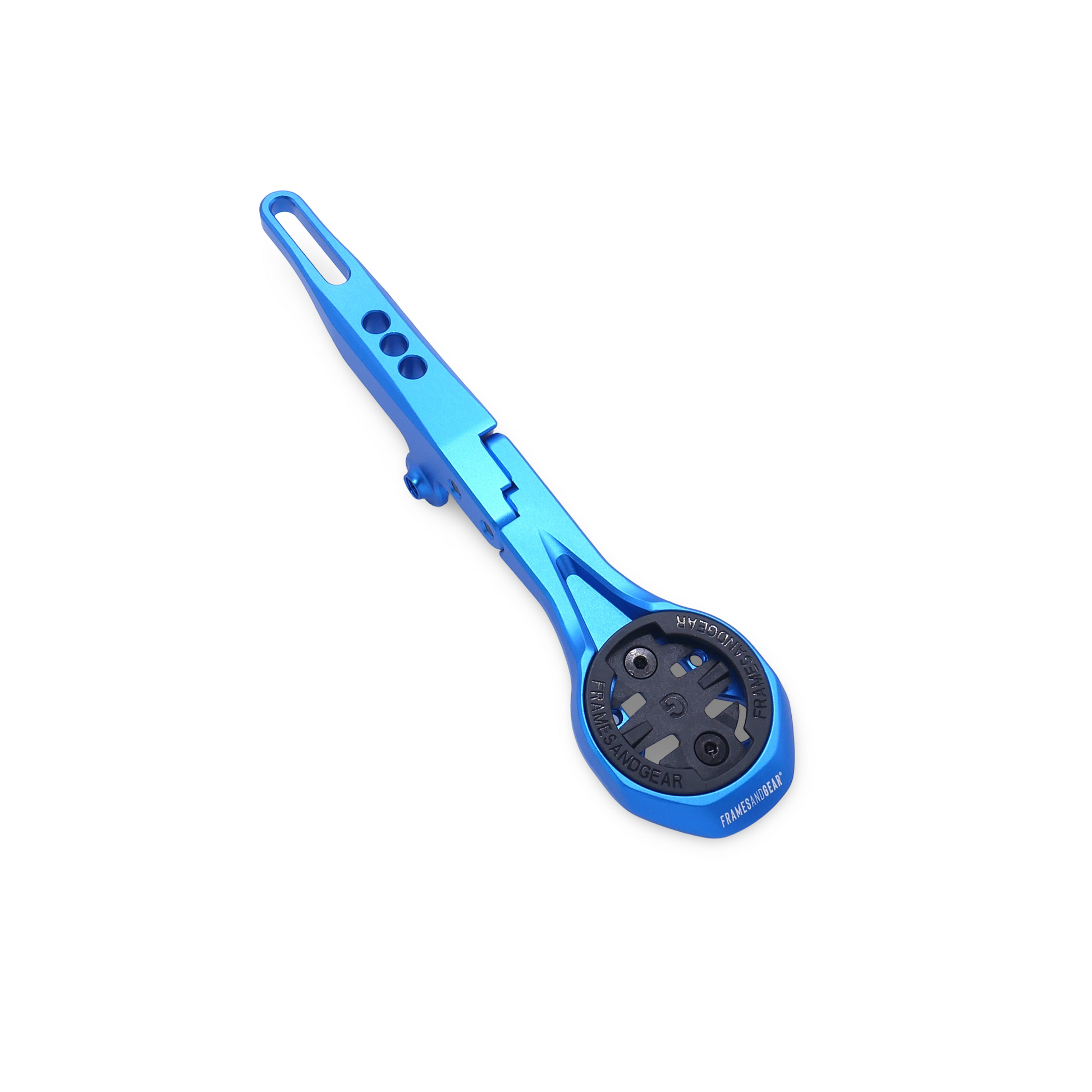 Framesandgear Aero Computer Mount for Van Rysel RCR Pro integrated cockpit With Fixed GoPro Blue