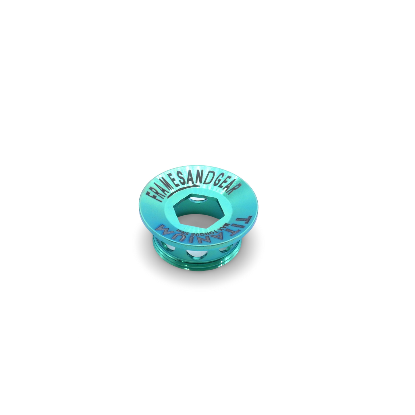 Framesandgear Titanium Crank Arm Cover Bolt Turquoise Green