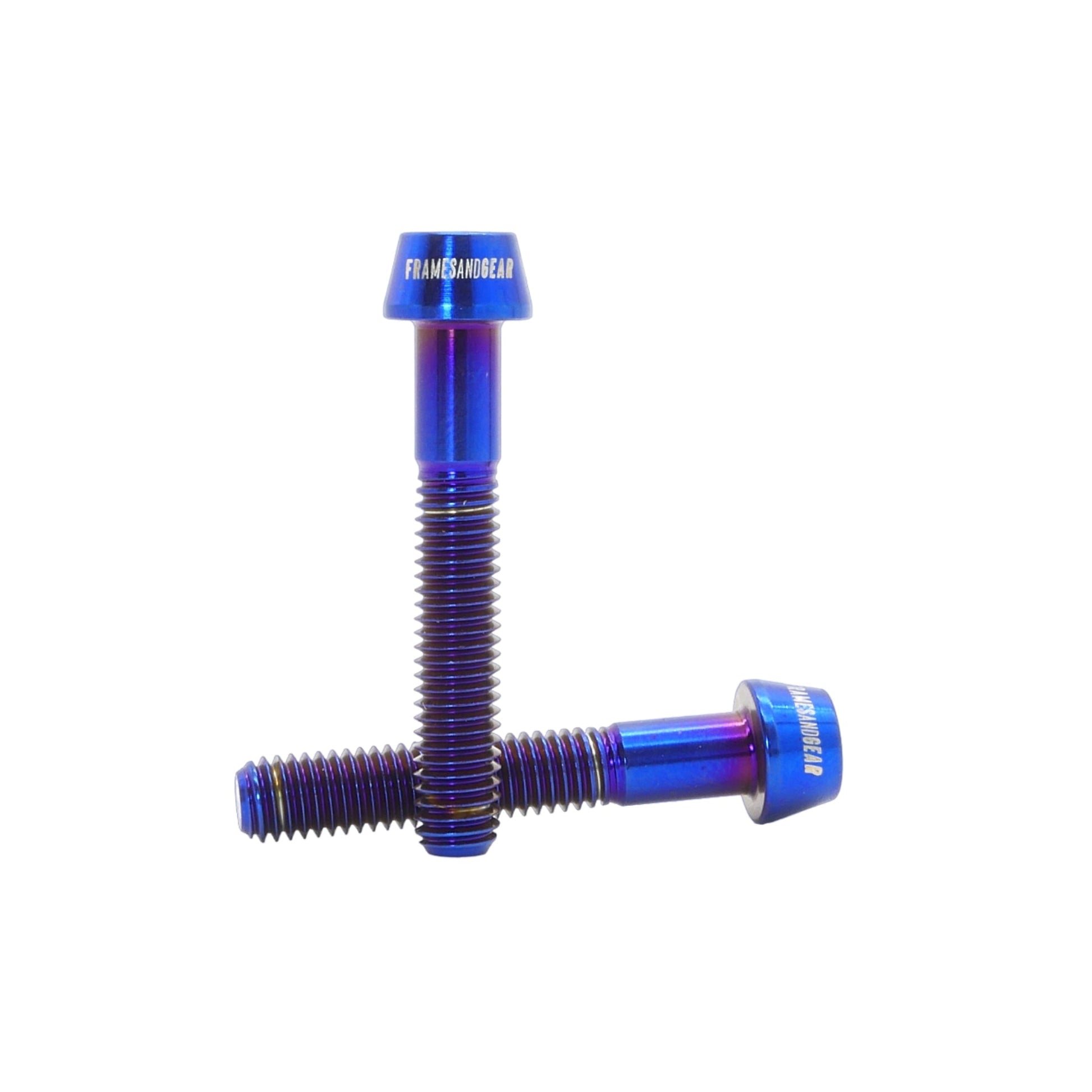 Framesandgear Titanium Computer Mount Bolts M5*30 Blue