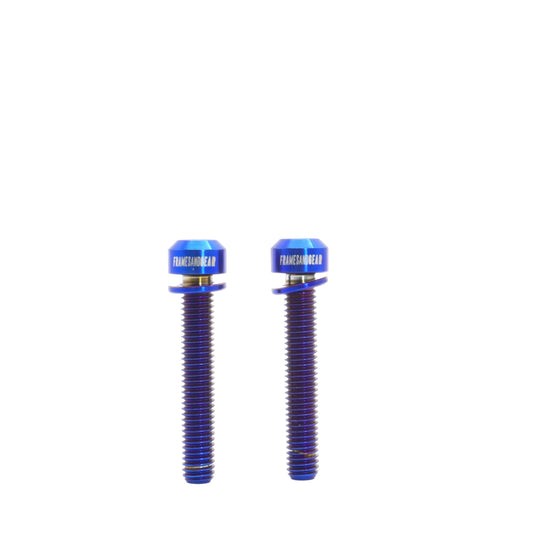 Framesandgear Titanium Computer Mount Bolts M5*30 Blue (Cylindrical Head)