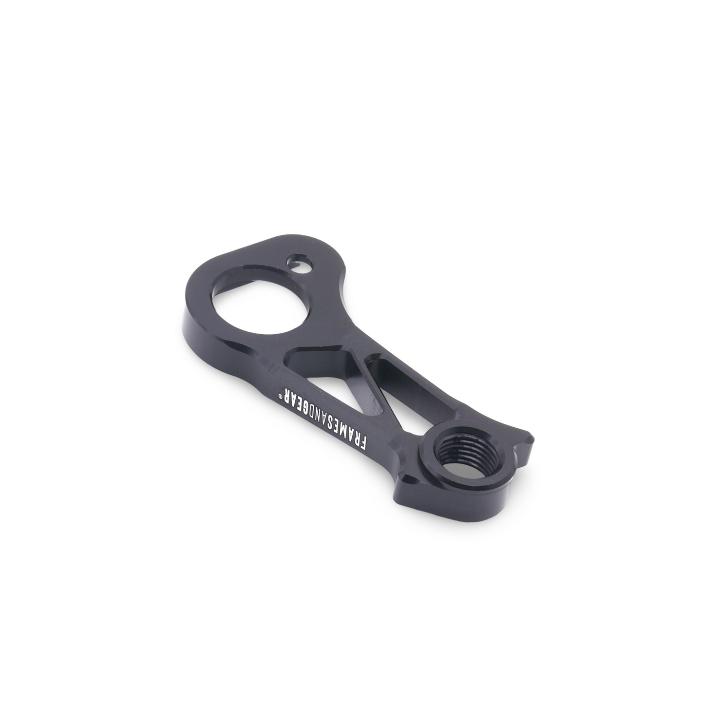 Close-up of the derailleur hanger in aluminium