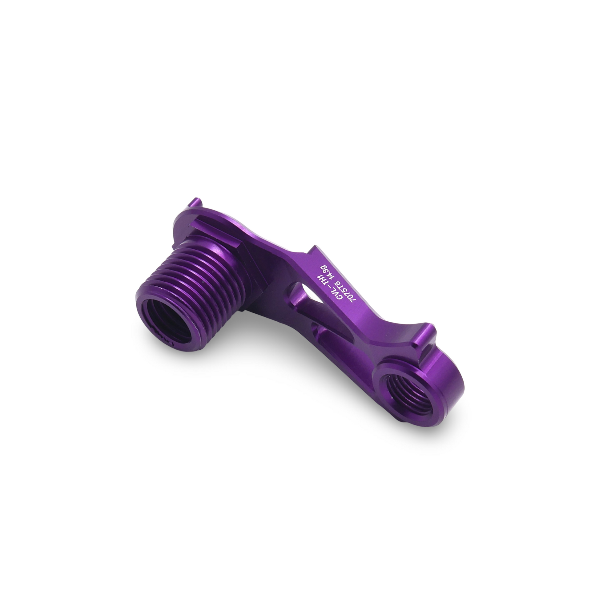 Cervelo disc brake derailleur hanger installed on a Cervelo S5 disc brake bike (Purple), showcasing improved shifting performance.