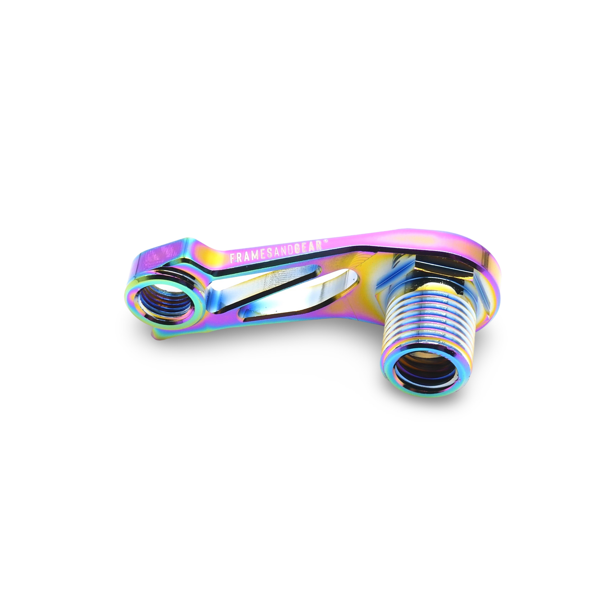 Multiple Cervelo disc brake derailleur hangers in different orientations, emphasizing compatibility with various Shimano derailleurs.