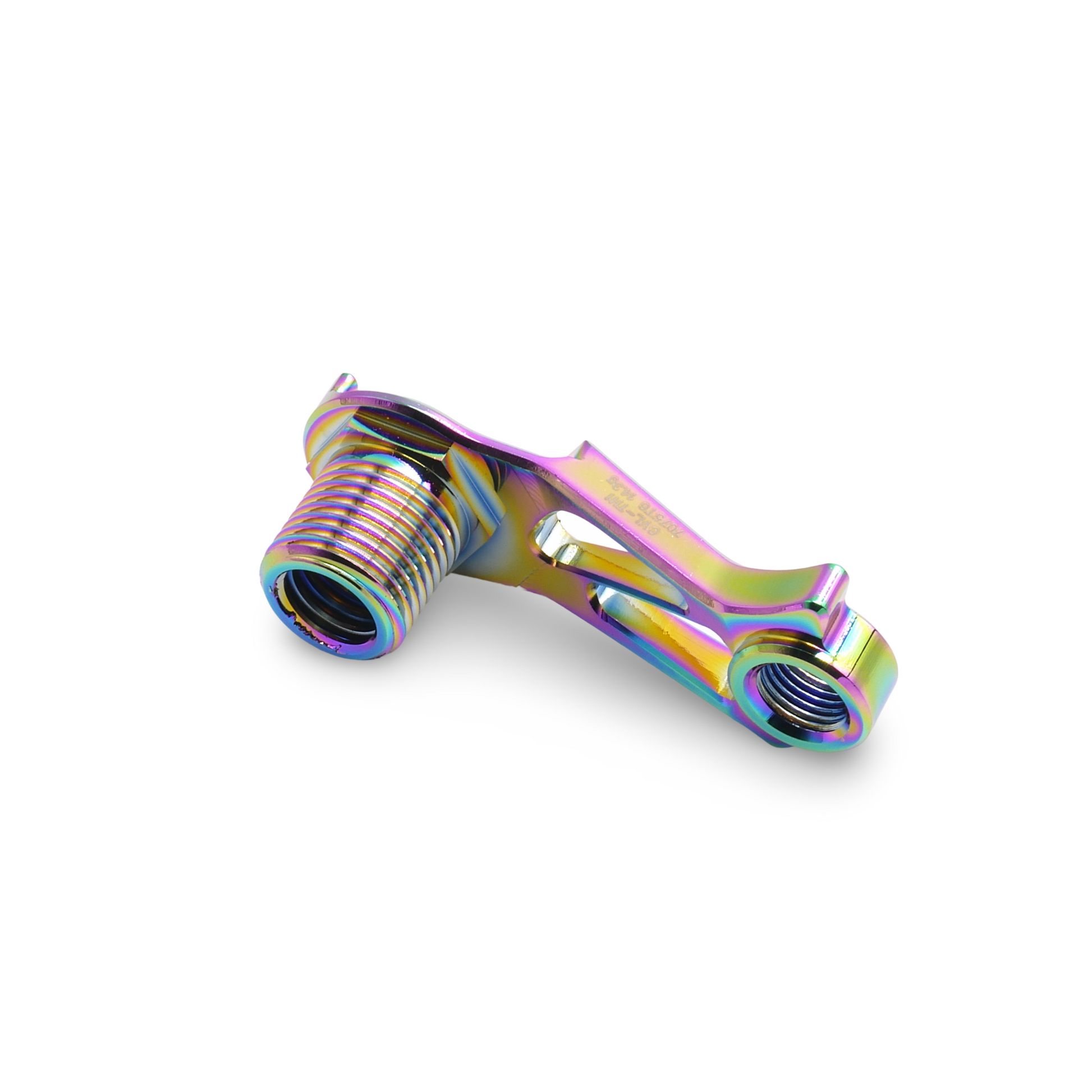 Cervelo disc brake derailleur hanger installed on a Cervelo S5 disc brake bike (Oilslick), showcasing improved shifting performance.