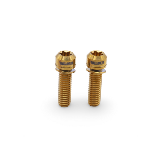 Framesandgear Titanium Crank Arm Bolts M6*19 Gold