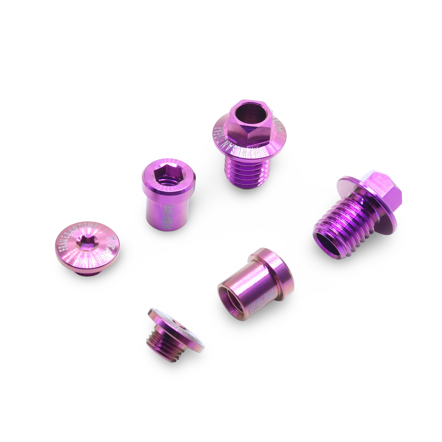 Framesandgear Titanium Bolt Kit for Shimano Dura Ace R9270 Purple