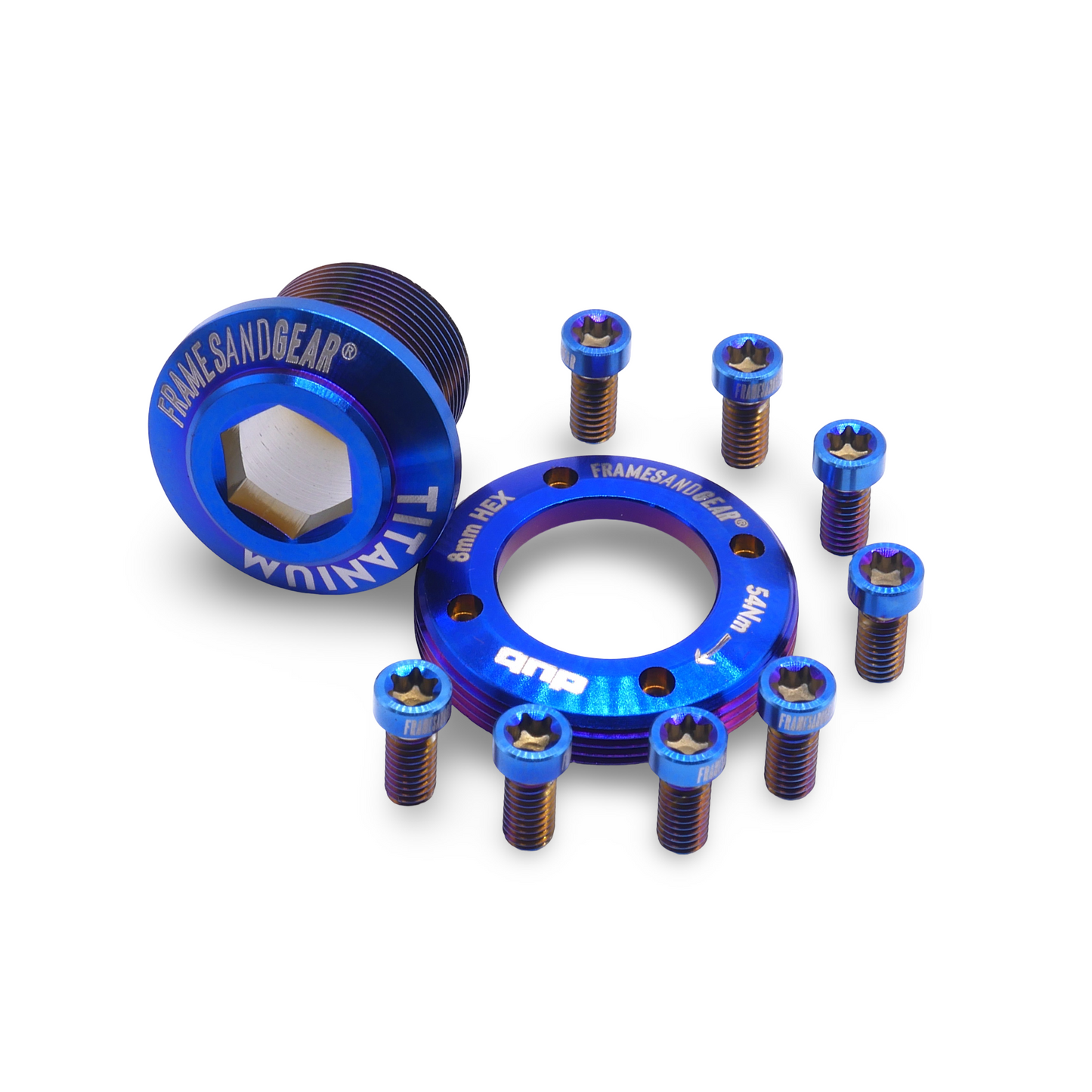 Framesandgear Titanium Bolt Kit for SRAM RED AXS Bronze Blue