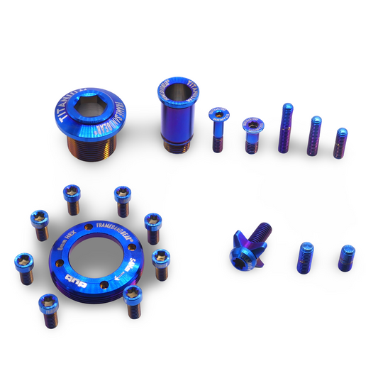 Framesandgear Titanium Bolt Kit for SRAM RED AXS Bronze Blue