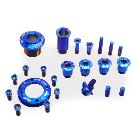 Framesandgear Titanium Bolt Kit for Sram FORCE AXS Bronze Blue