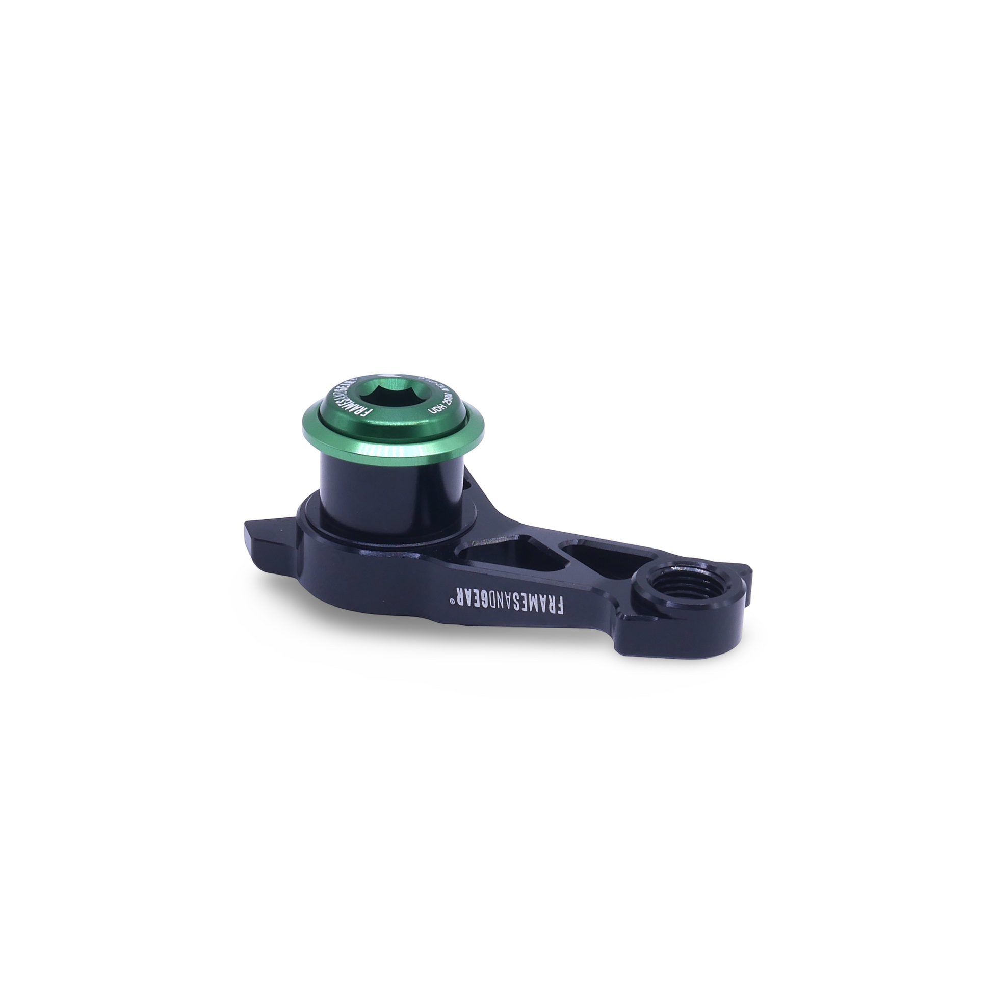 Framesandgear Disc Brake Direct Derailleur Hanger for UDH Systems (Shimano Shifting) Black Green