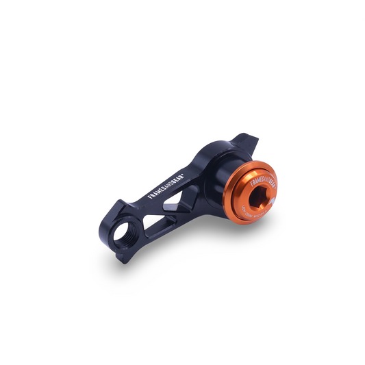 Framesandgear Disc Brake Direct Derailleur Hanger for UDH Systems (Shimano Shifting) Black Orange