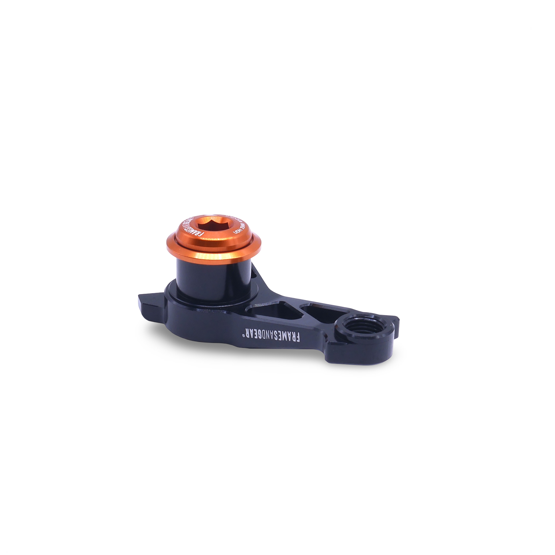 Framesandgear Disc Brake Direct Derailleur Hanger for UDH Systems (Shimano Shifting) Black Orange