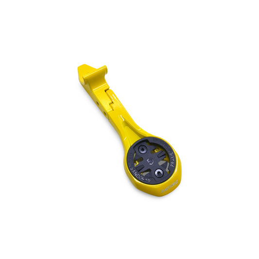 Framesandgear Aero Computer Mount for Colnago C72 (CC.02) With GoPro Neon Yellow