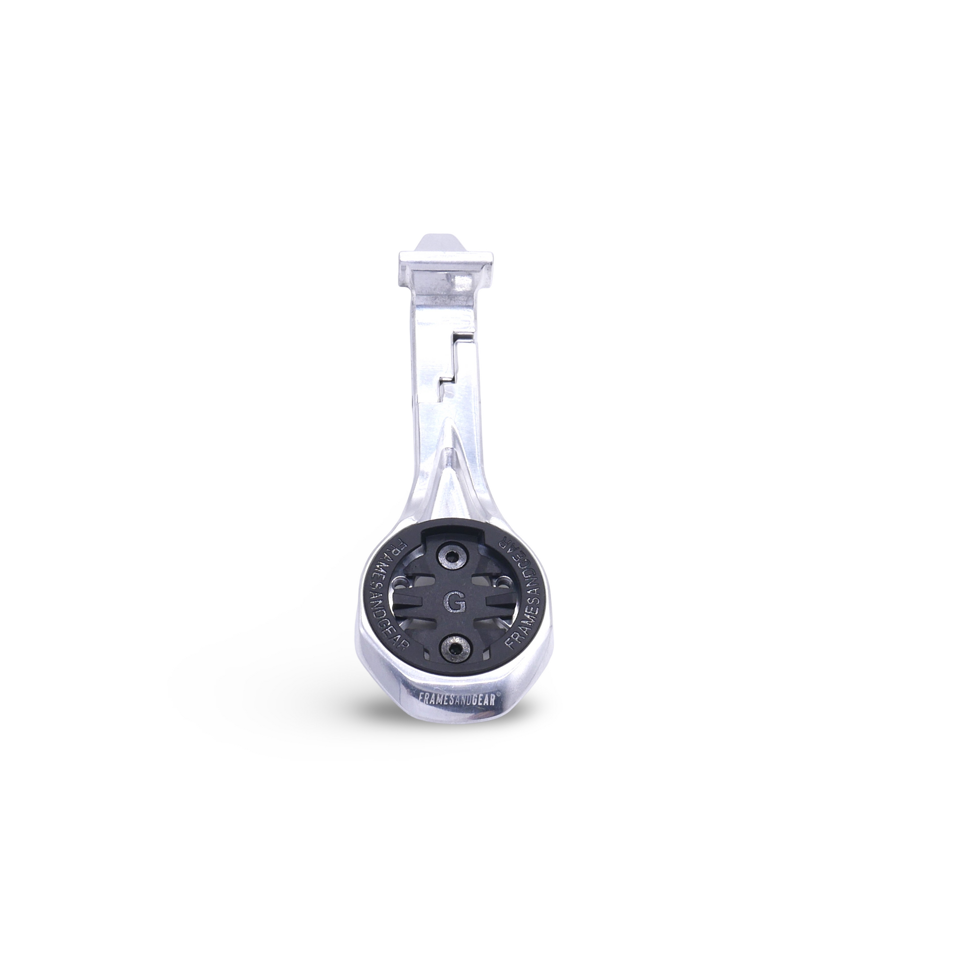 Framesandgear Aero Computer Mount for Colnago G4-X (CC.01) With GoPro Hand Polished Silver