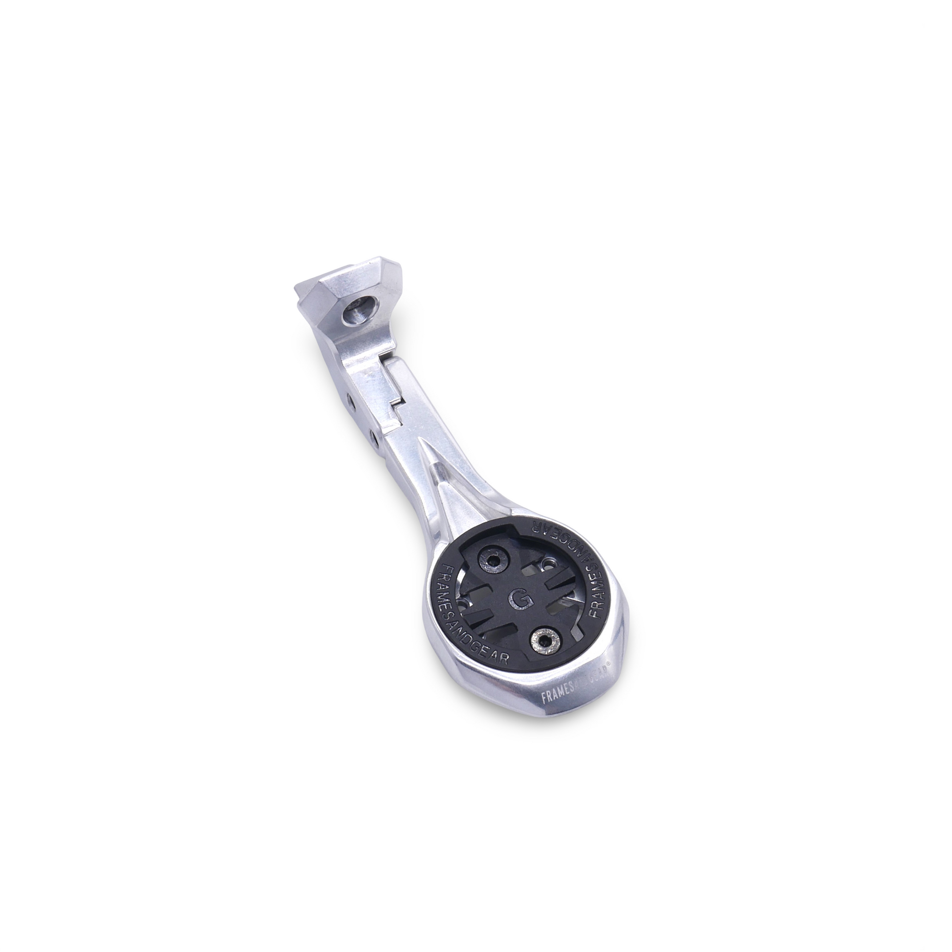Framesandgear Aero Computer Mount for Specialized Aethos 2 Hand Polished Silver