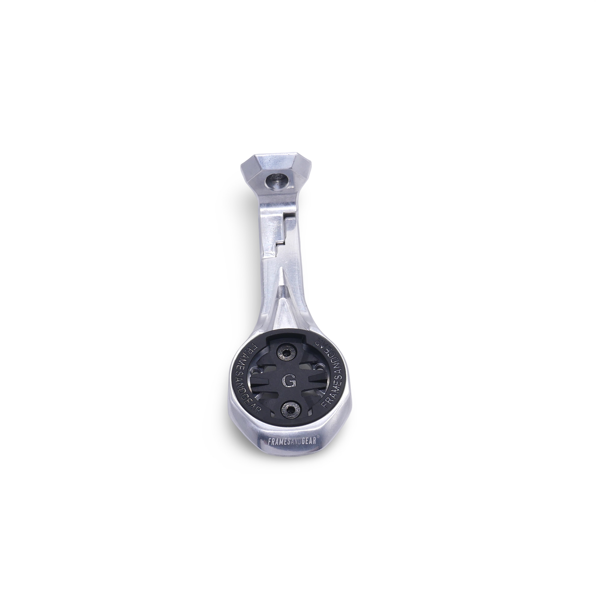 Framesandgear Aero Computer Mount for Specialized Aethos 2 Hand Polished Silver