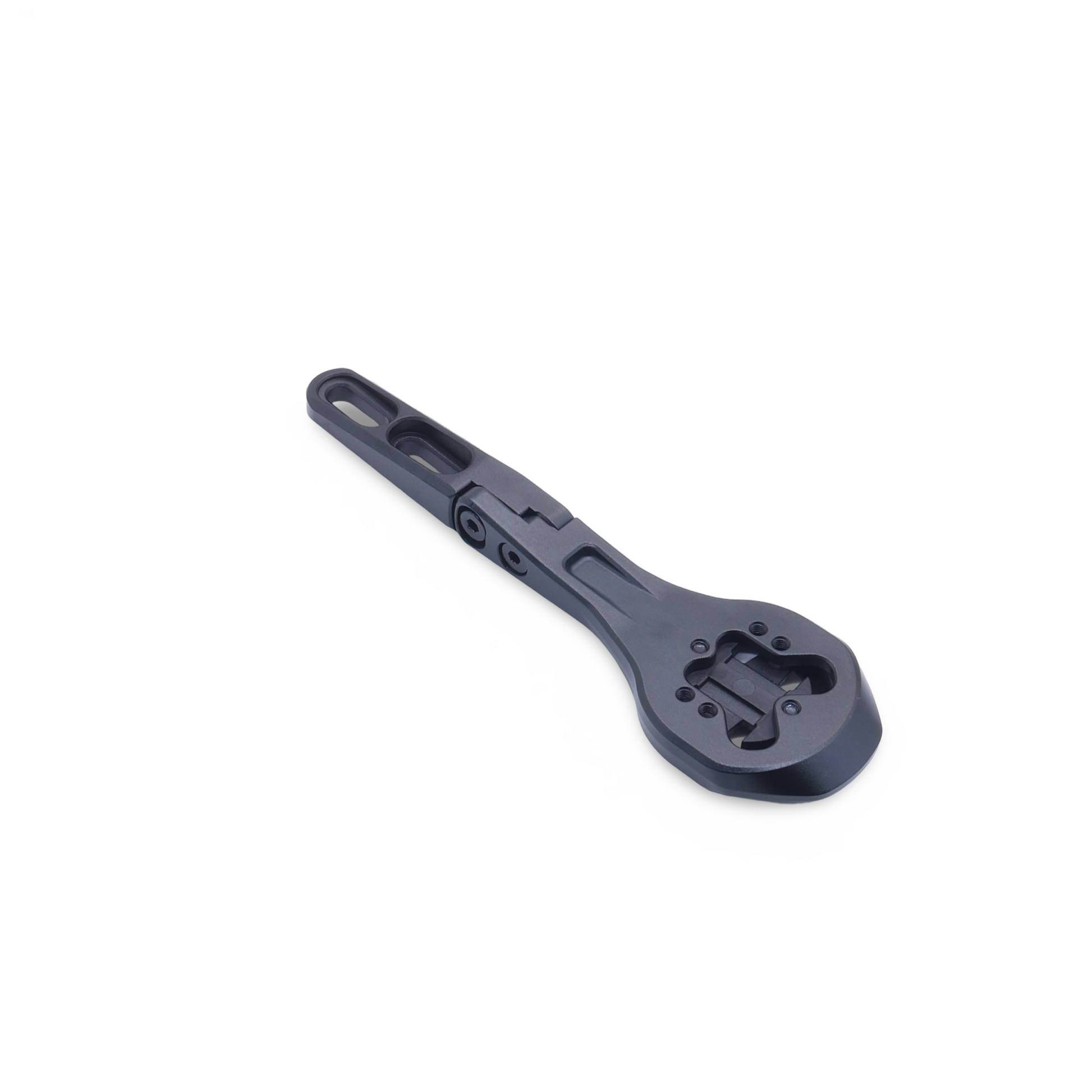 Aerodynamic cycling computer mount for integrated handlebars