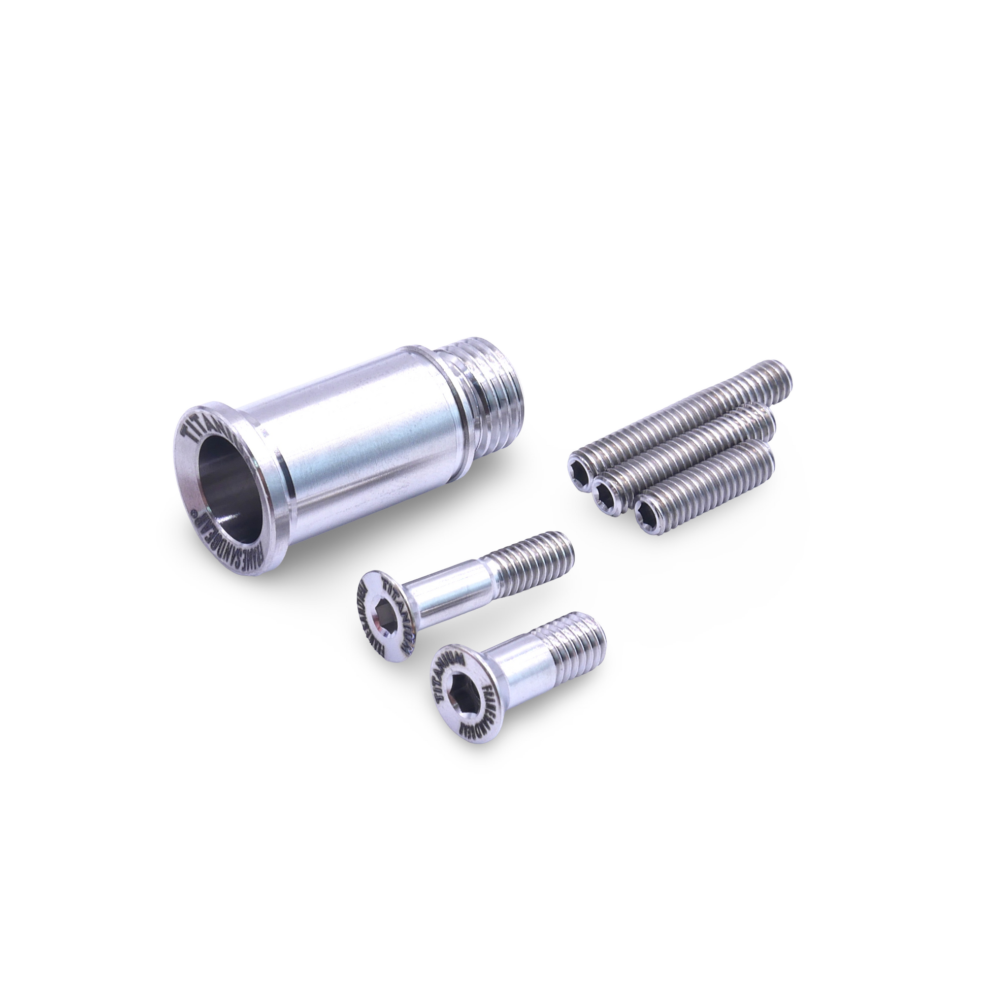Framesandgear SRAM RED AXS titanium hardware in raw finish