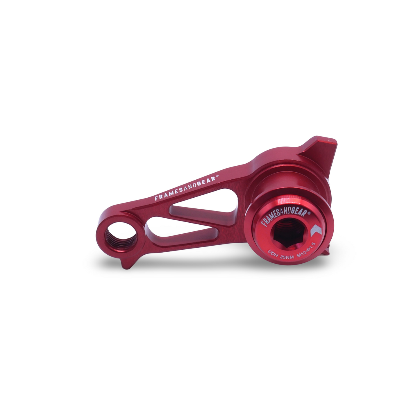 Framesandgear red UDH dropout hanger for road and gravel bikes