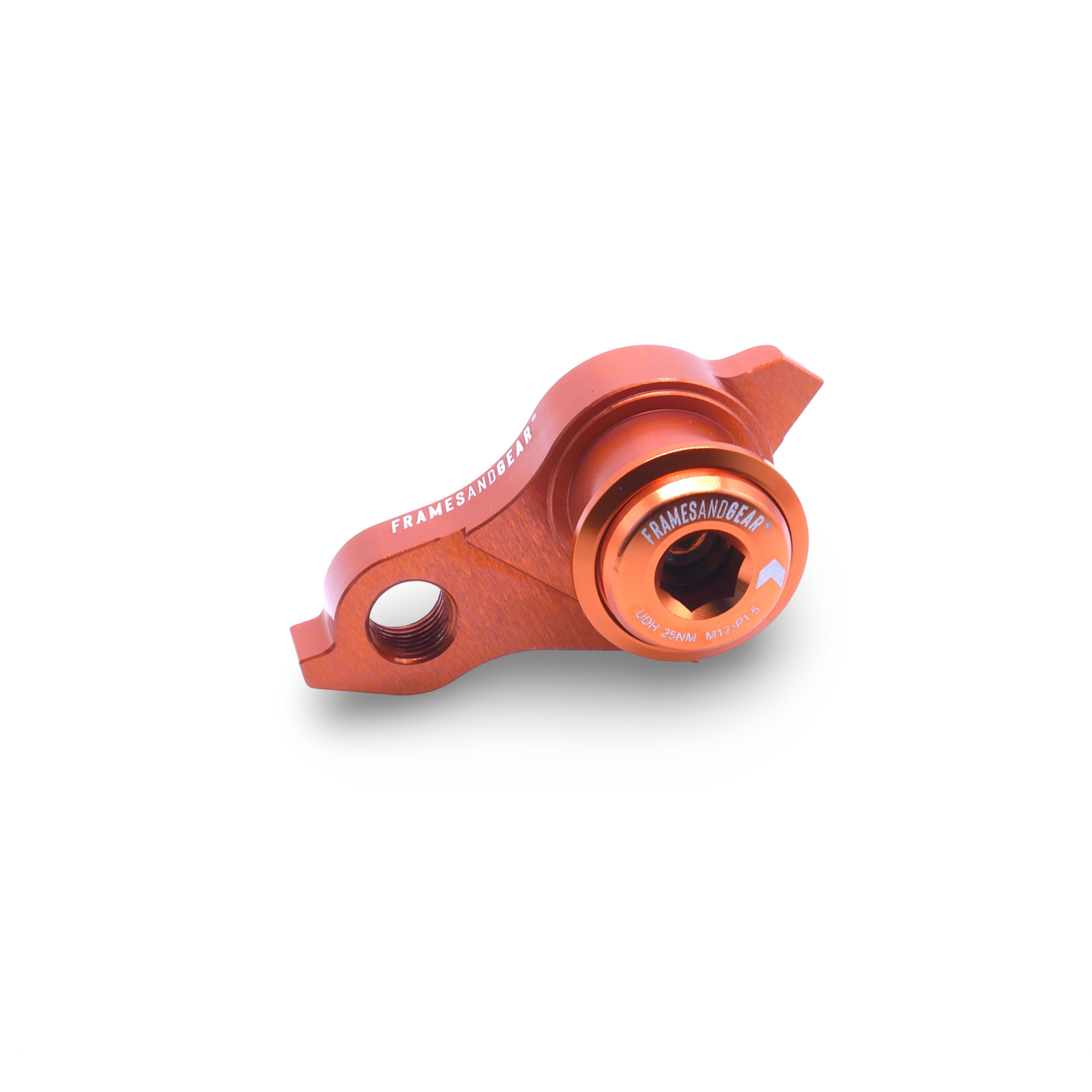Framesandgear orange derailleur hanger for SRAM UHD-compatible bikes
