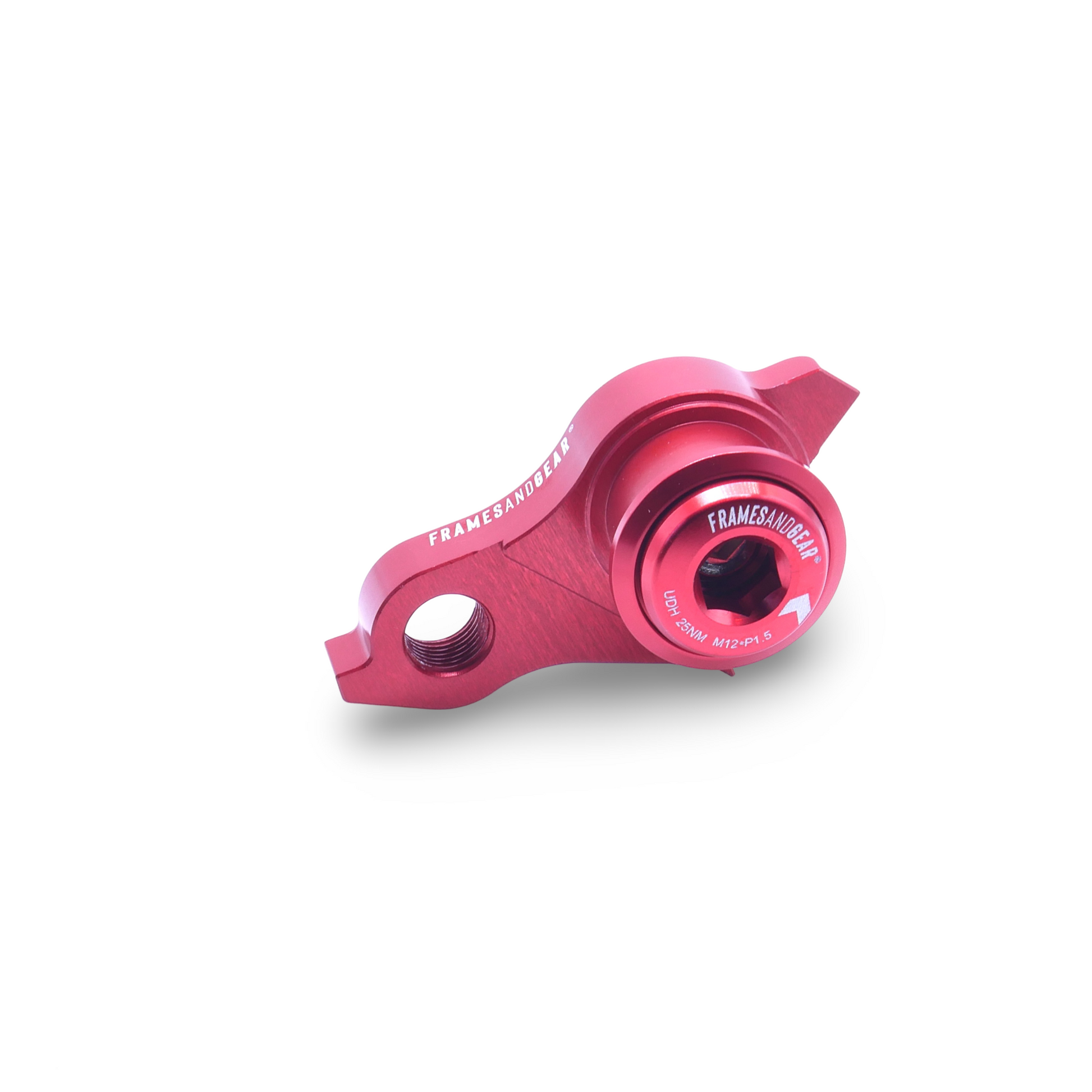 Framesandgear red derailleur hanger for SRAM UDH-compatible bikes