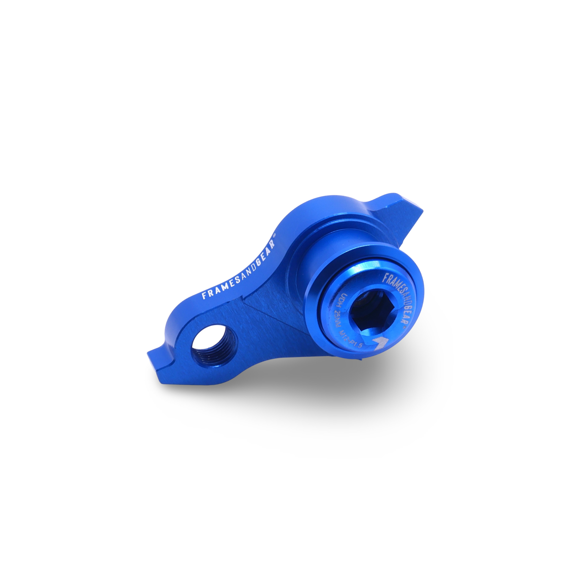 Framesandgear SRAM UDH derailleur hanger in anodized blue finish