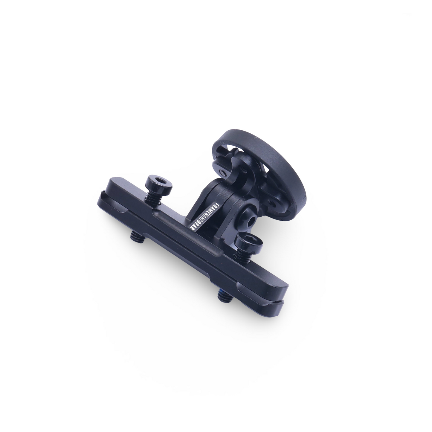 Garmin mount for GoPro-compatible saddle rails