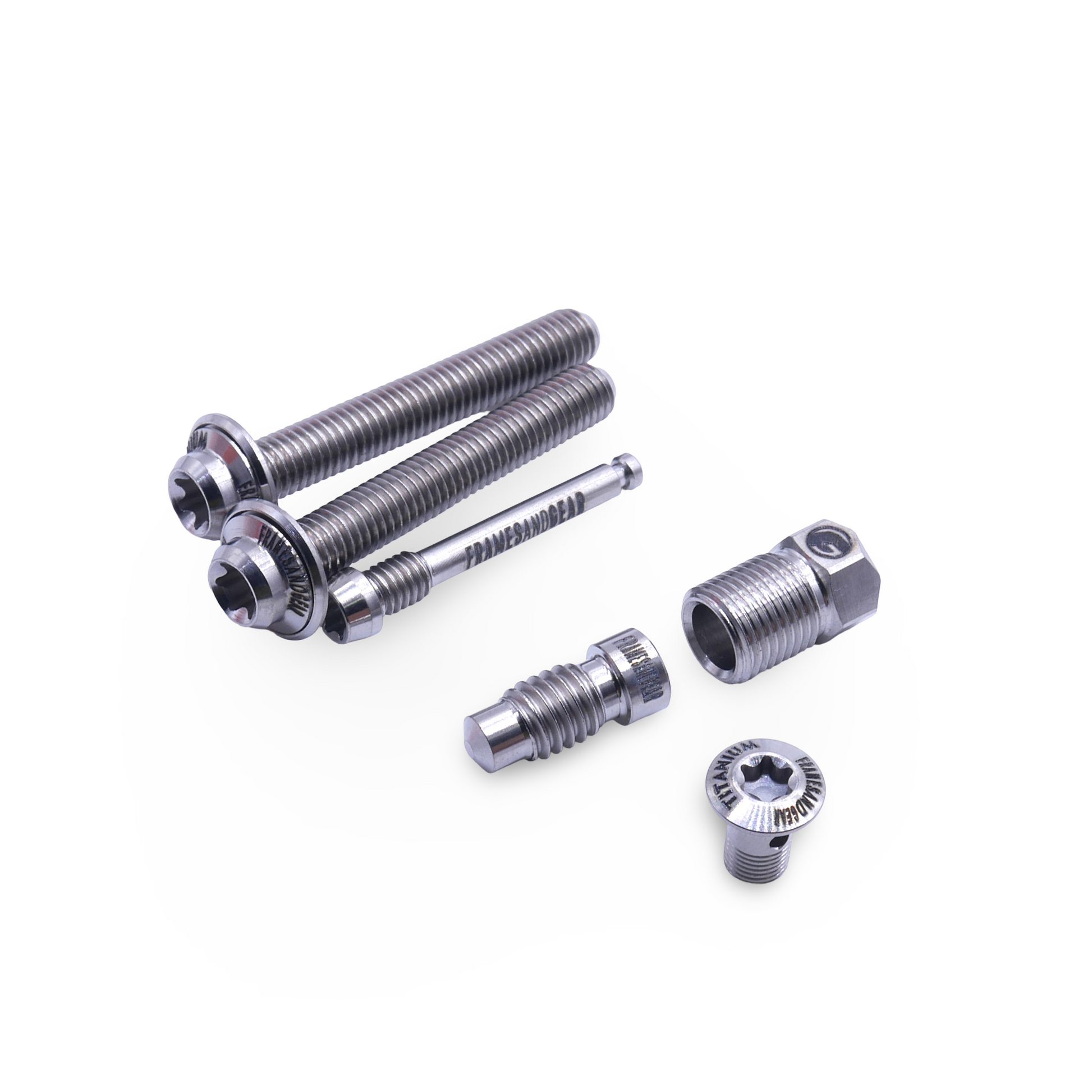 Lightweight titanium bolts for Shimano Dura Ace R9270 brakes