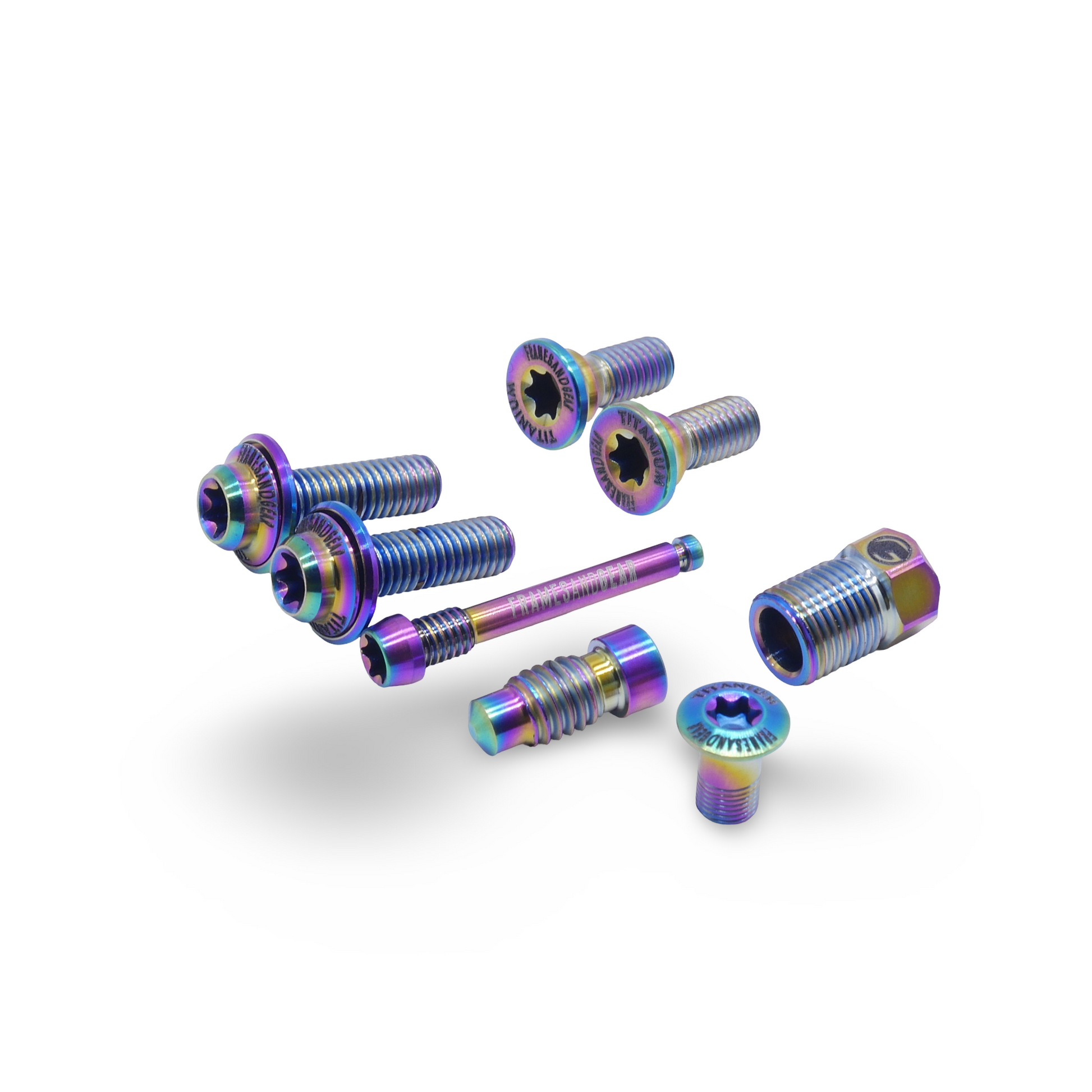 Lightweight titanium bolts for Shimano R9270 group set