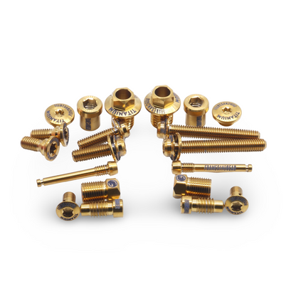 Titanium bolt kit for Shimano R9270 in gold finish
