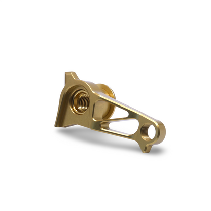 Shimano UDH derailleur hanger in gold for precise shifting and frame compatibility
