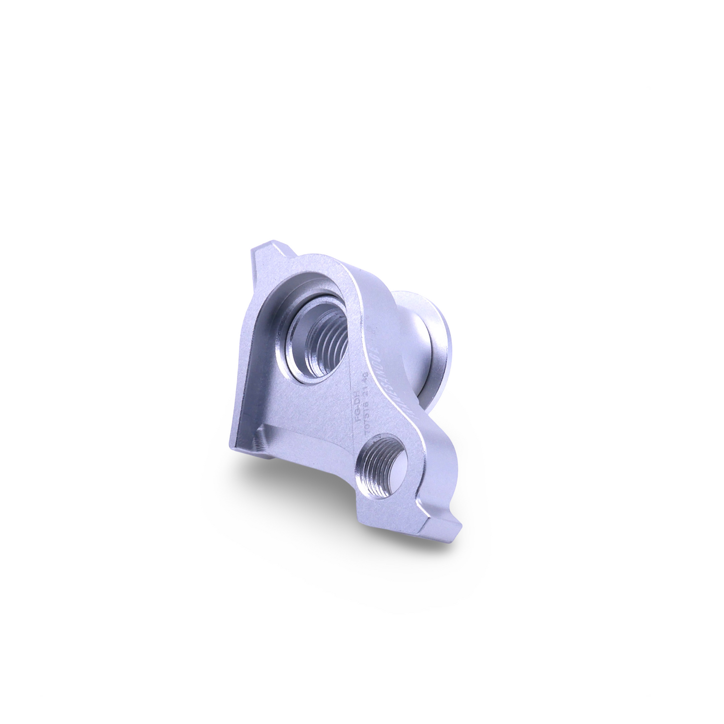 UDH replacement derailleur hanger in anodized silver for SRAM drivetrain