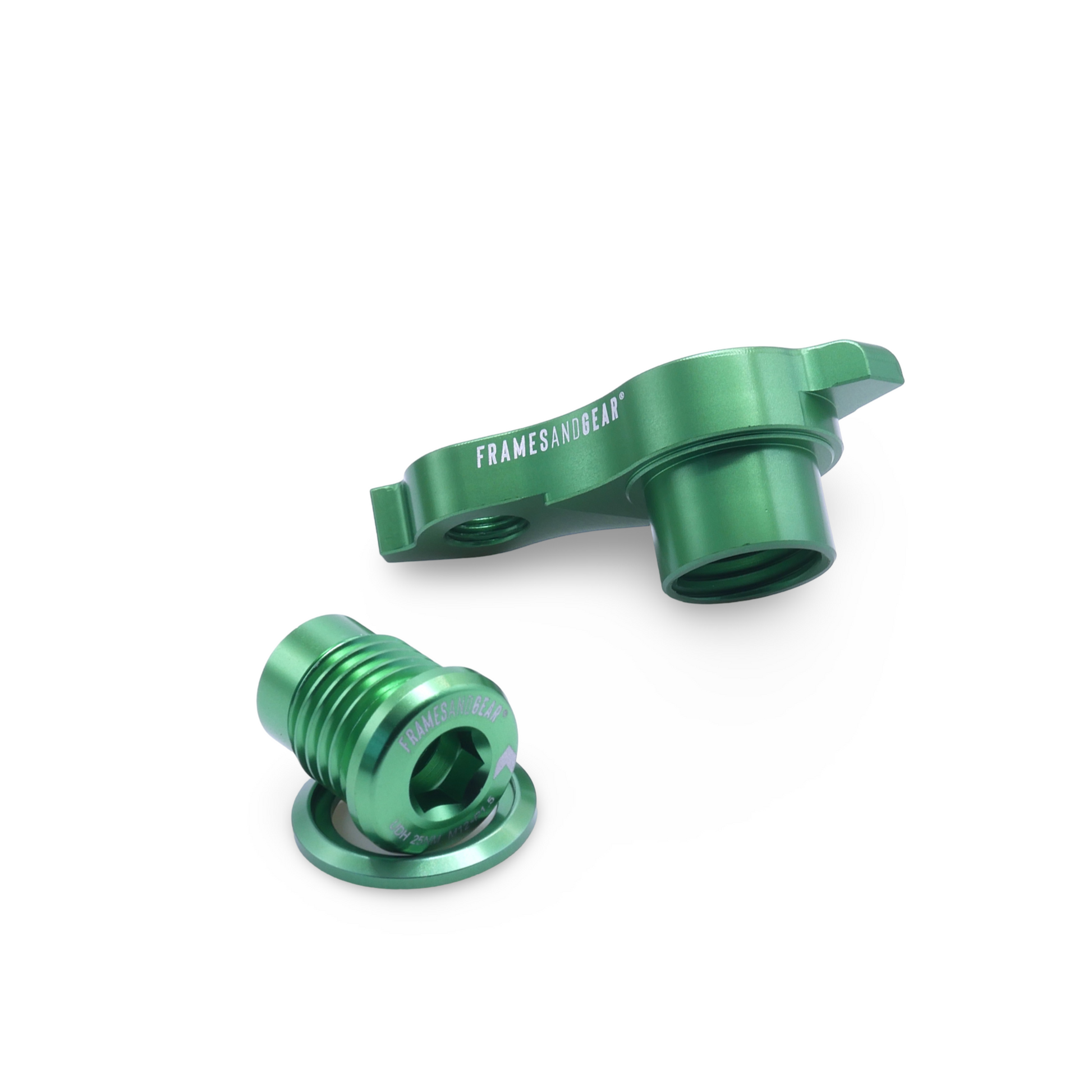 Universal derailleur hanger in green for SRAM UDH frames
