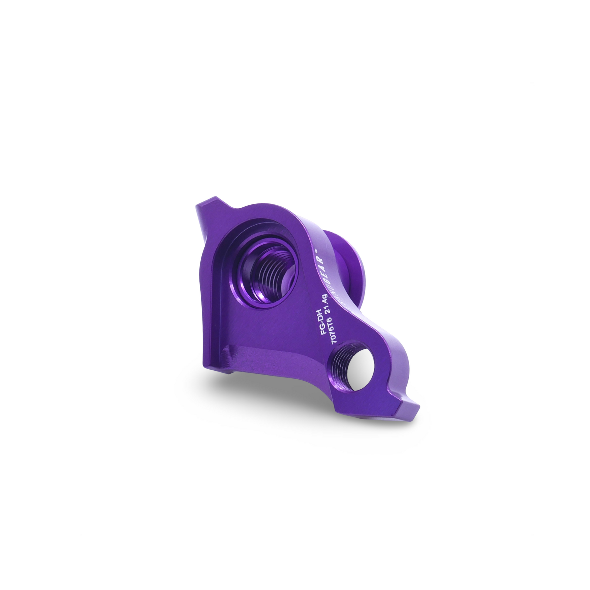 Universal derailleur hanger in purple for SRAM UDH frames